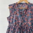 thumbnail image 4 of Sleeveless New Block Wood Floral Dress,Humming Dress,Summer Dress,Handblock Dress,Block print Dress,Dresses For Woman,Button Dress,Pocket, 4 of 9