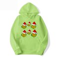 thumbnail image 1 of Corashan Chandail de Noël Laid Abordable Imprimé Mode Ample à Manches Longues pour Hommes et Femmes avec Capuche Vert, G, 1 of 4