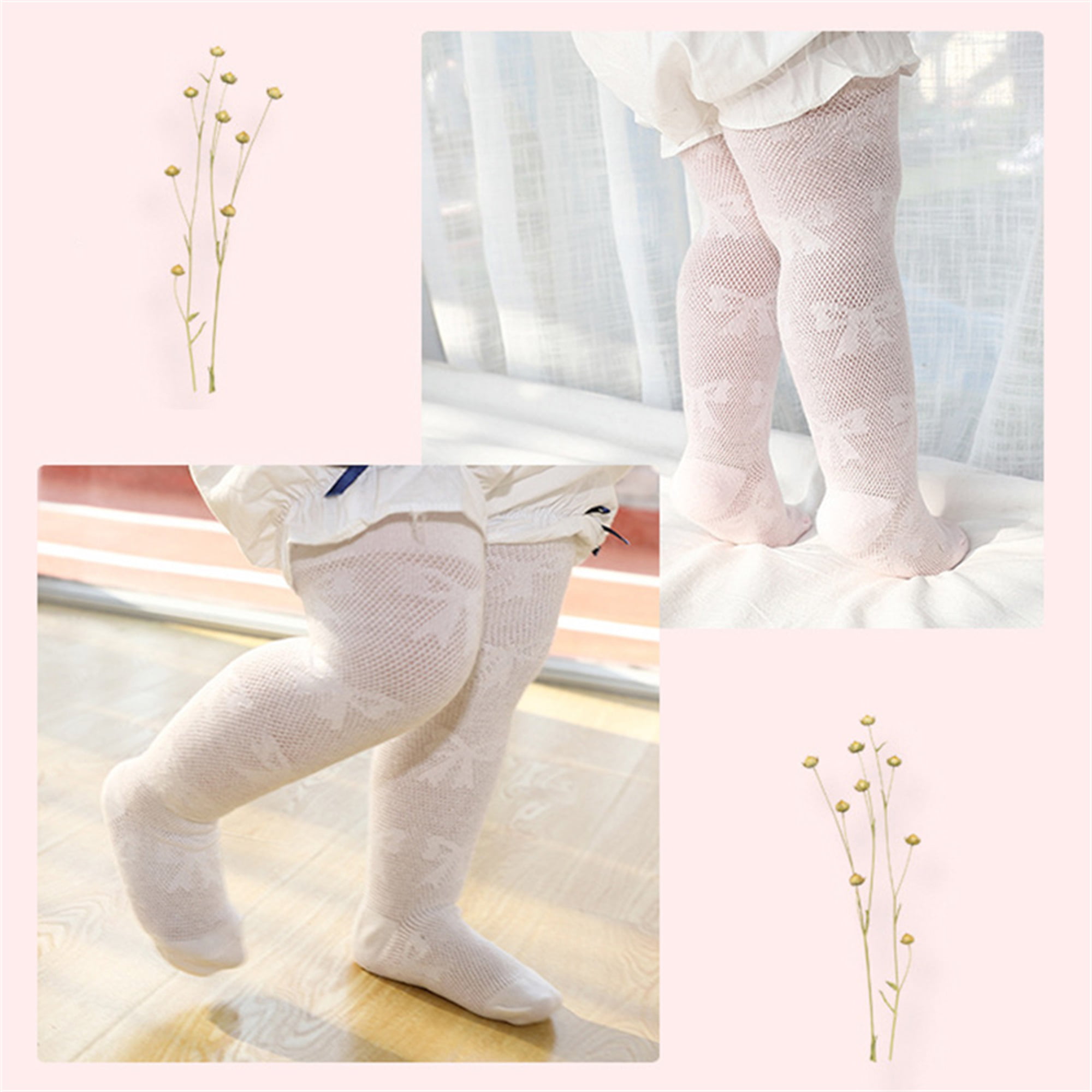 Citgeett Spring Kids Toddler Baby Girls Tights Bow Print Mesh Stocking Footed  Leggings - AliExpress