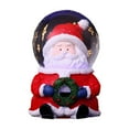 thumbnail image 2 of Christmas Snow Globe with Santa and Dinosaur, 3.9x3.9x5.1 Inch LED Light-Up, Battery Operated Holiday Decoration – Festive and Fun for Holiday Décor and Gifts, 2 of 6
