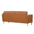 thumbnail image 7 of Studio Living Lorelei Mid-Century Modern Sofa, Caramel Brown Faux Leather, 7 of 7