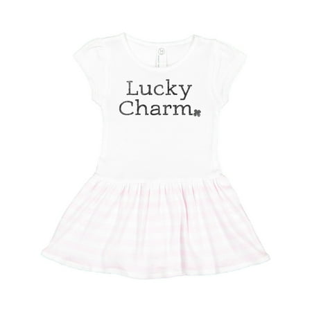 

Inktastic Lucky Charm with 4 Leaf Clover Gift Toddler Girl Dress