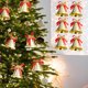 thumbnail image 1 of Fiudx Colgante de Campanas Navideñas, Cascabeles de Metal Dorado con Lazo Rojo, Adornos para Árbol de Navidad, Decoraciones Multiusos, Perfecto para Coronas, Repisas y Manijas de Puertas, Juego de 6, 1 of 7