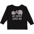 thumbnail image 3 of Inktastic My PopPop Loves Me Grandkids Boys or Girls Long Sleeve Toddler T-Shirt, 3 of 5