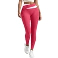 thumbnail image 3 of Liuinsasek Women's Length Yoga Pants Fashionable Two-Tone Stretch High Waist Tight Fit Tummy Control Casual Lounge Workout Pants, 3 of 8