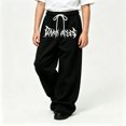 thumbnail image 2 of CONZONE Toddler Boys Baggy Sweatpants Y2K Graphic Joggers for Boys Drawstring Fall Winter Athletic Trousers with Pockets, 2 of 5