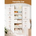 thumbnail image 3 of Over the Door Organizer, 6-Shelf Closet Hanging Storage with 13 Mesh Pockets, 55lbs Large Capacity for Baby Nursery, Bathroom, Bedroom, and Dorm, Beige, 3 of 9