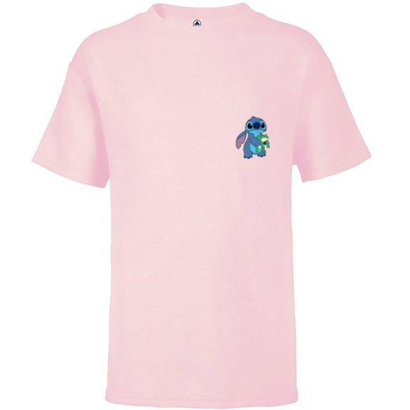 Disney Lilo & Stitch Small Pose - Short Sleeve T-Shirt for Kids - Customized-Soft Pink