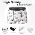 thumbnail image 2 of Men's Boxer Briefs, Gray Koala Pink Heart Soft Comfy Mens Underwear Boxer Briefs Breathable With Widen Waist, 2 of 7