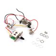 thumbnail image 1 of Componente electrónico Reemplazo del kit de arnés de cableado de guitarra eléctrica con 1 volumen 2 tonos 1 Jack 500K Interruptor de palanca de 5 vías para guitarra Stratocaster Tomshoo Componente electrónico, 1 of 6