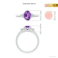 thumbnail image 4 of ANGARA Natural 1.15 Ct. Amethyst with Diamond Classic Ring in 14K White Gold for Women (Ring Size: 3.5), 4 of 9