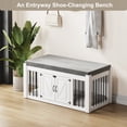 thumbnail image 5 of Faceket Lockable 2-Door 47" Wooden Furniture Style Crate for Dogs with Removable Cushion, 5 of 9