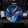 thumbnail image 1 of Blue Abstract Polyester Universal Spare Wheel Tire Cover Custom Tire-Covers for Trailer RV SUV Truck Camper, 1 of 5