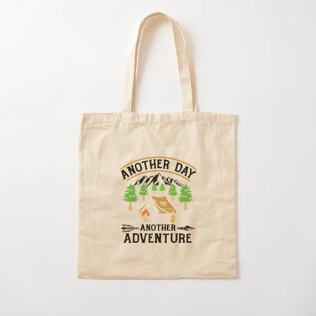 Another Day Another Adventure Camping And Hiking Canvas Tote Bags, Reusable Shopping Bag