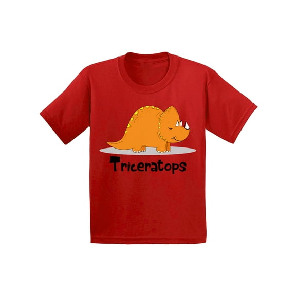 Awkward Styles Triceratops Youth Shirt Dinosaur Tshirt for Kids Dinosaur Birthday Party Outfit Dinosaur Gifts for Girls Triceratops Shirt for Boys Spirit Animal Triceratops Cute Dinosaur Shirt