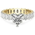 thumbnail image 3 of 1 Carat IGI Certified Heart Shape Lab Grown Diamond Engagement Ring | 14K Yellow Gold | Celeste Side Oval Diamond Eternity Lab Diamond Ring | FG-VS1-VS2 Quality Friendly Diamonds, 3 of 5