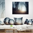 thumbnail image 3 of Designart Magical Trees in Mysterious Forest - Modern Forest Throw Pillow - 16x16, 3 of 4