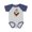 Baseball Heather and Navy, variant on Memorial Day Baby Eagle with Patriotic Hat Boys or Girls Baby Bodysuit