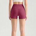 thumbnail image 6 of COMVALUE Biker Shorts 6" - High Waisted Workout Running Volleyball Spandex Yoga Womens Wine L, 6 of 9