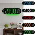 thumbnail image 6 of COM1950s 17.3 Inch Digital Wall Clock with Remote Control,Large Led Display Shows Time Date Temperature Humidity,Multifunctional Electronic Clock for Living Room with Night Light, 6 of 8