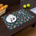 thumbnail image 2 of Placemat, Pioneer Flower Floral Print Pattern Place Mats Table Mat Set Of 2, PVC Washable Placemats for Party Kitchen Dining Decoration, 18x12 Inch, Fade Resistant, 2 of 6