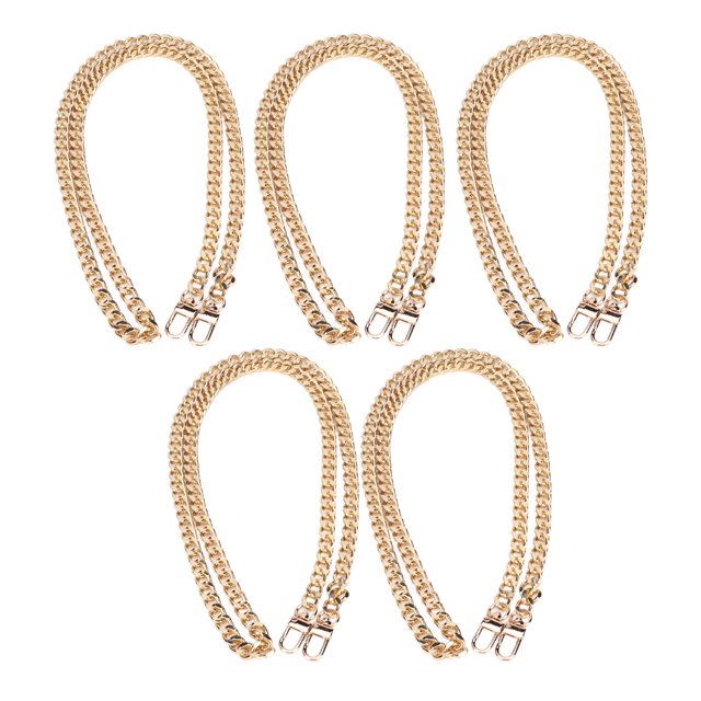 Cadena para Monedero 5 Piezas Cadenas de Bordillo de Metal de 1 M Correa para Bolso Accesorios Mini Pochette Cadena de Bordillo Plana de Metal ANGGREK Otros