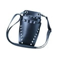 thumbnail image 4 of Serenable Hair Salon Scissors Bag Waist Pouch PU Leather Detachable Shoulder Belt Scissors Belt Bag for Hairdressers Salon Pet Grooming Black, 4 of 10