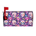 thumbnail image 2 of Lsque cute rainbow mushroom Skull Mailbox Cover Standard Size ,Magnetic Mailbox Covers Post Wraps Letter Box Cover -21x18 in, 2 of 9