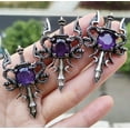 thumbnail image 3 of K-KED 3pcs Amethyst Lapis Opal wyvern wivern Pendants Magic Reiki Healing Amulet-Rose Quartz, 3 of 9
