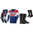thumbnail image 1 of Oneal Element Warhawk Blue Jersey Pant Boots Sock Combo, 1 of 2