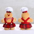 thumbnail image 6 of Set of 2 Christmas Decorations Indoor Gingerbread Man with Chef Hat Bowknot for Christmas Ornament Home Decor Gingerbread Doll for Gift Door Window Table Tree Holiday Xmas Season Decor, 6 of 8