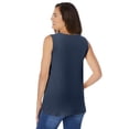 thumbnail image 2 of Woman Within Plus Size Perfect Sleeveless Shirred V-Neck Tunic, 2 of 5