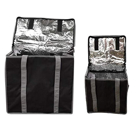 Insulated Grocery Bag Lunch Bag Set Reusable Fold Up Compact Made from Heavy Duty 700 Denier Nylon with Thick Insulation Great for Grocery Shopping, Food Delivery, Picnics, Work and School (Set of (Best Grocery Delivery Dallas)