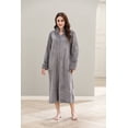 thumbnail image 6 of Richie House Women Fleece Robe Plush Long Zip Front Warm Soft Zippered Bathrobes S-3XL RHW4002-A-XXL, 6 of 7