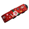 thumbnail image 4 of 5cm Wide Guitar Bass Strap Polyester With Leather Head Christmas Pattern Red, 4 of 4