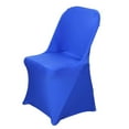 thumbnail image 5 of Efavormart 40 PCS Royal Blue Premium Spandex Stretch Folding Chair Cover, Fitted Folding Chair Cover, 5 of 9