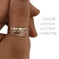 thumbnail image 4 of 14K Yellow Gold Filled Hammered Stacking Ring – Skinny Dainty Minimalist Band for Women, Handmade Jewelry Gift, Size 7, 4 of 6