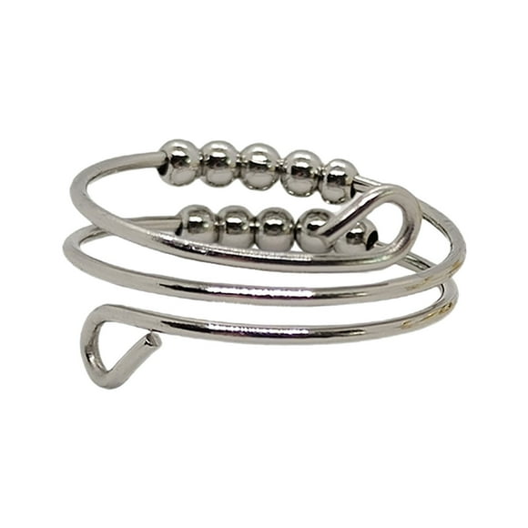 TopLLC Rings Beads Rings Adjust Spinners Rings Pack Stackable Rings For Anxiety Women Men Gift the ring
