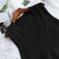 thumbnail image 6 of Ihhxva Knit Puffer Vest for Women V-Neck Sleeveless Sweater Solid Casual Layering Piece Office Everyday Wear, 6 of 6
