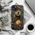 thumbnail image 6 of Mystical Halloween Witch Hat Phone Case with Moon & Pumpkin Forest Design, Phone Protective Case for iPhone 16 15 14 13 12 11 Pro Max Plus Mini, 6 of 6