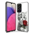 thumbnail image 3 of MUNDAZE Samsung Galaxy A02 Baby Kitten Red Rose Pencil Drawing Double Layer Phone Case Cover, 3 of 5