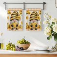 thumbnail image 3 of Sunflower Gnomes Kitchen Towels Set of 2, Summer Botanical Bee Yellow Plaid Rustic Absorbent Dish Towels for Kitchen, Microfiber Hand Towel, Quick Drying Tea Towel for Cleaning Decorative Dishcloths, 3 of 7