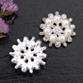 thumbnail image 3 of 10 Pieces Pearl Rhinestone Buttons, Faux Pearl Snowflake Rhinestones Buttons, Flat Back Flower Rhinestone Buttons Pearl Sew, 3 of 5