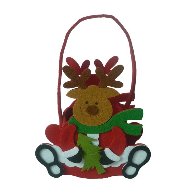Bolsa de asas de dulces de Navidad Bolsa de regalo de Favor de Navidad Santa / Alce / Sunnimix Bolsa de merienda de dulces navideños