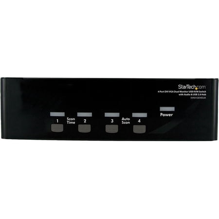UPC: 0065030835701 | StarTech 4-Port DVI VGA Dual Monitor KVM Switch USB with Audio and USB 2.0 Hub