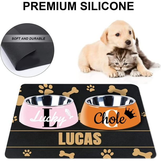 Personalized cat food mat cheap