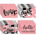 thumbnail image 3 of Mantel Individual de Lino con Estampado de Rosas para San Valentín, Mantel Individual para Cocina y Hogar, 3 of 7