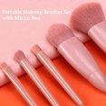 thumbnail image 4 of 5 pcs Portable Makeup Brushes Set with Mirror Box Mini Cosmetic Brushes Travel Makeup Brushes Powder Foundation Blush Portable Makeup Brush, 4 of 5