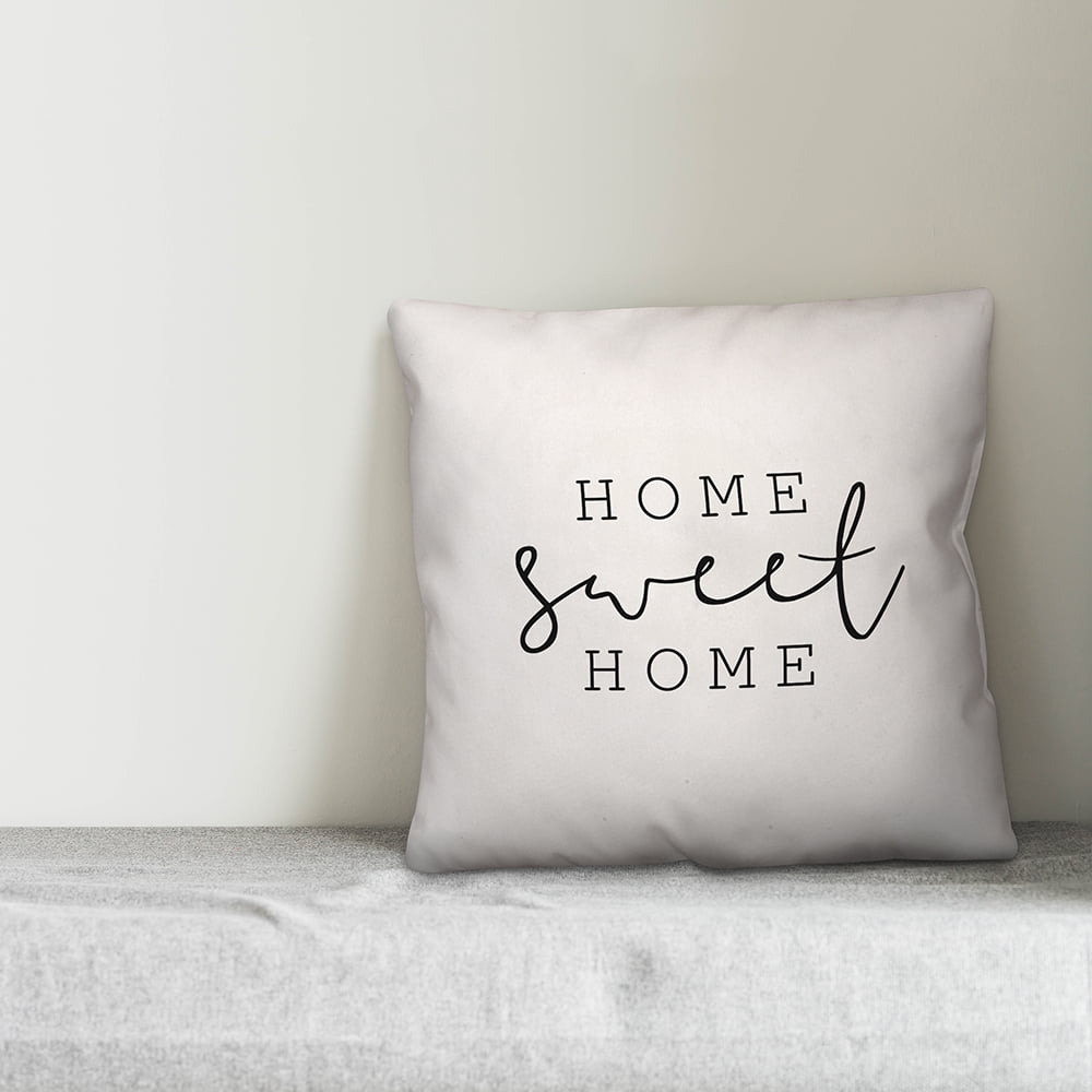 Creative Products Home Sweet Home White and Black 16x16 Indoor / Outdoor Pillow