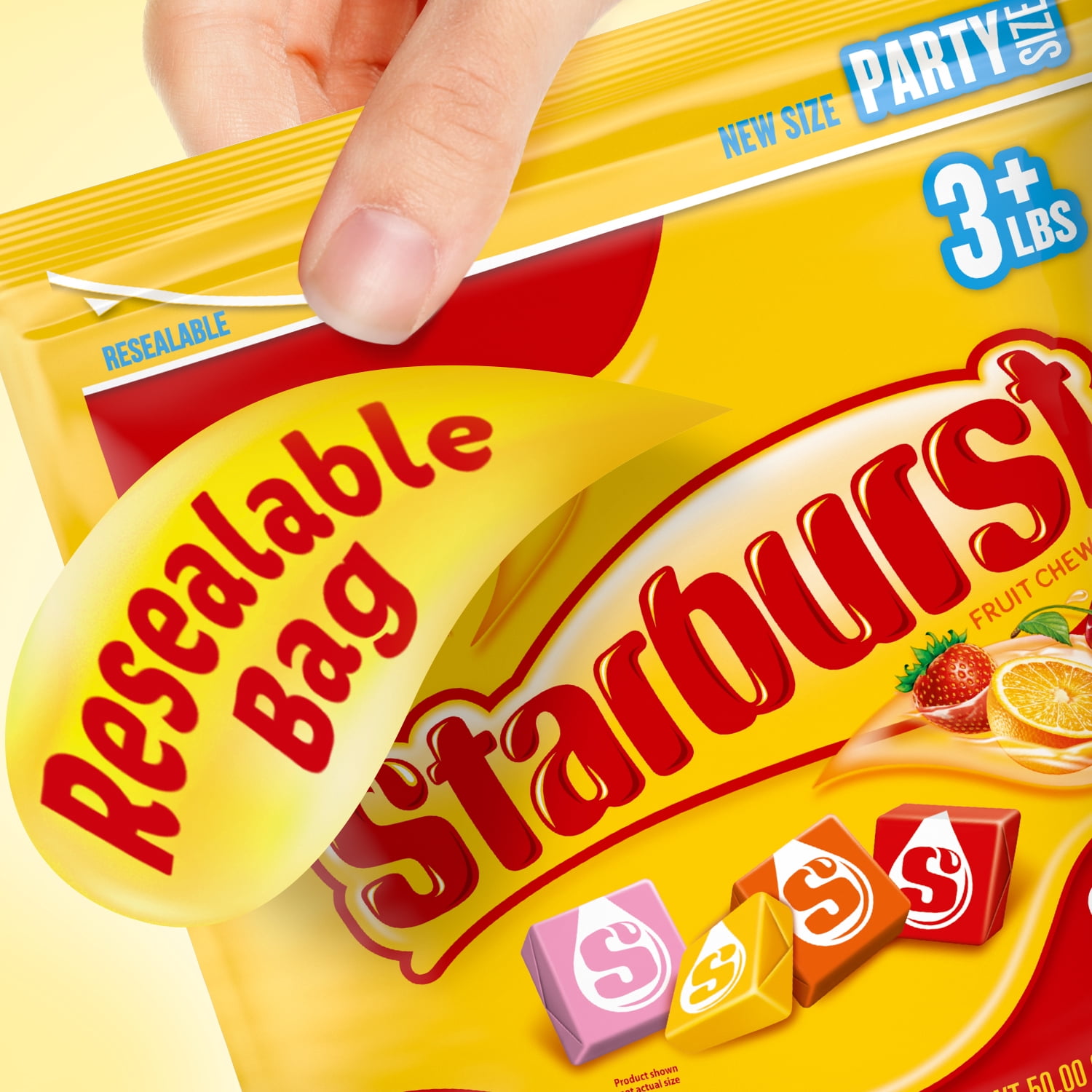Starburst Original Fruit Chewy Candy Party Size 50 Ounce Resealable Bag